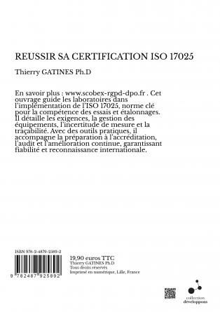 Reussir Sa Certification Iso Thierry Gatines Ph D