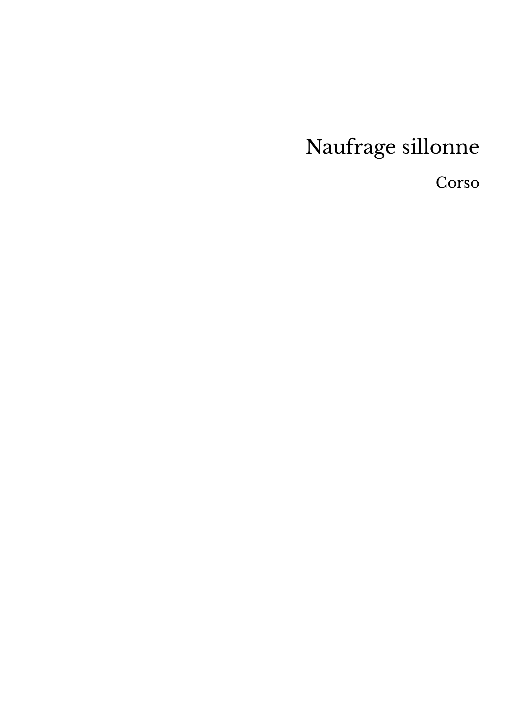 Naufrage sillonne