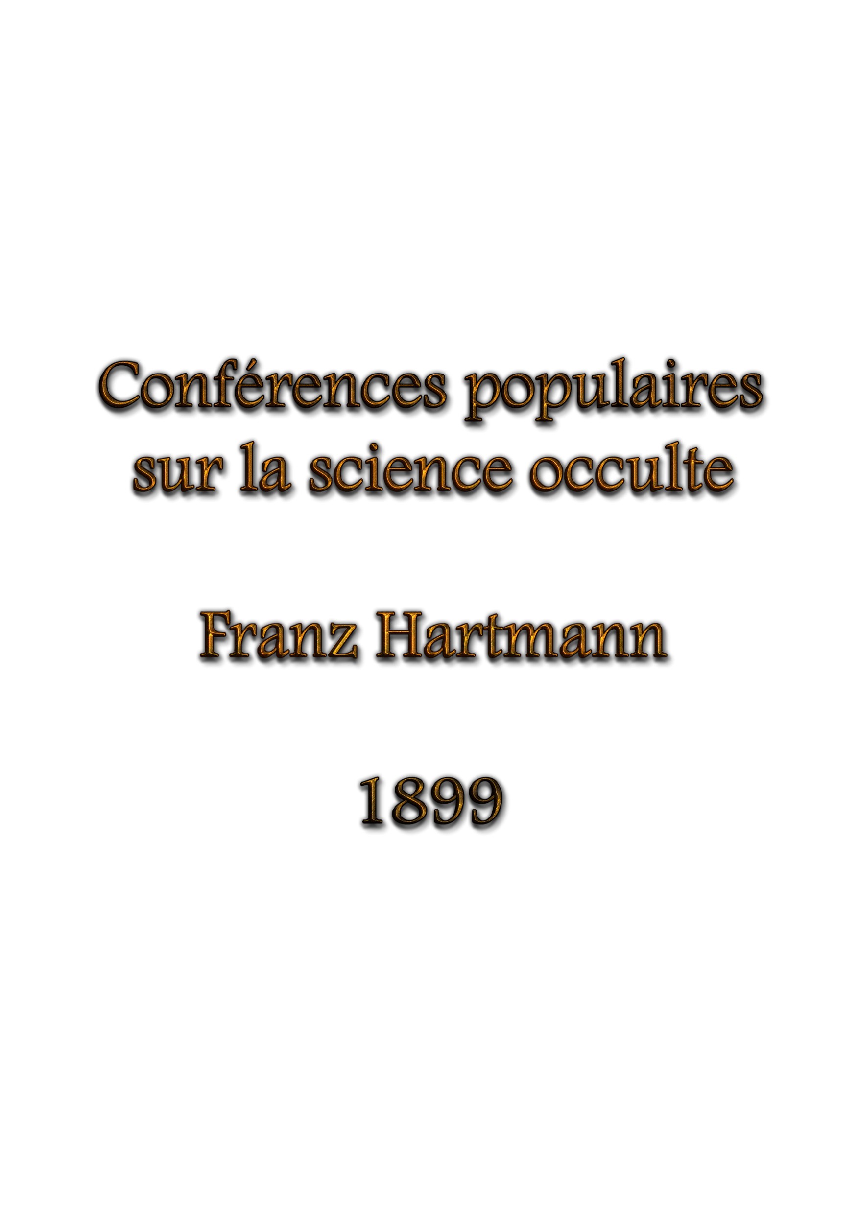 Conférences sur la science occulte