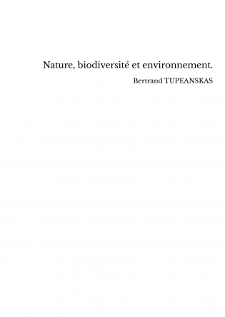 Nature, biodiversité et environnement.