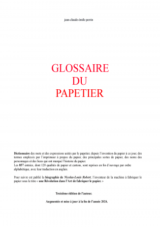 Glossaire du papetier