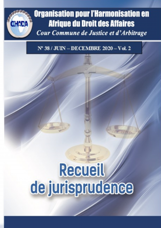 Recueil de jurisprudence N° 38, VOL. 2