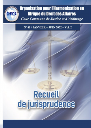 Recueil de jurisprudence N° 41, VOL. 2