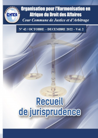 Recueil de jurisprudence N° 42, VOL. 2