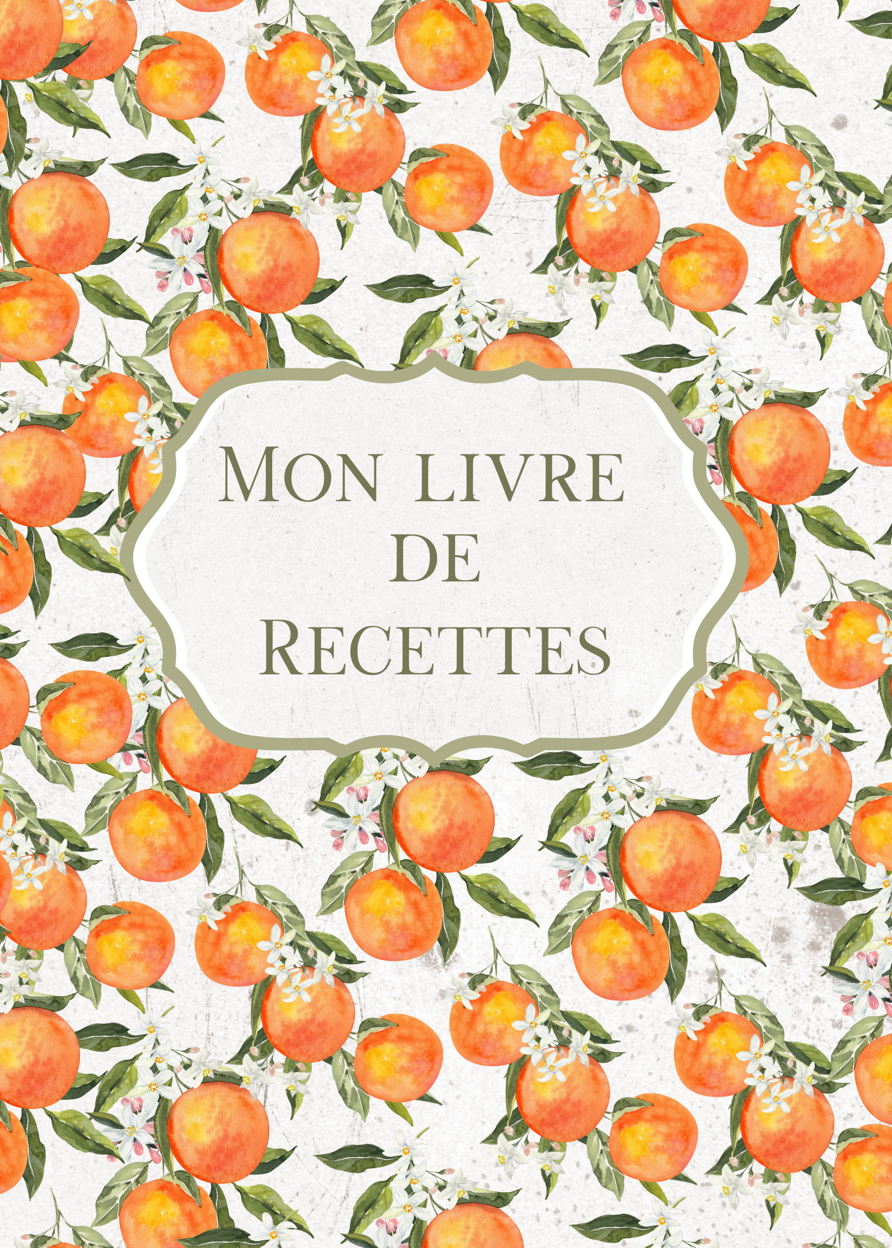 Mon livre de recettes Oranges